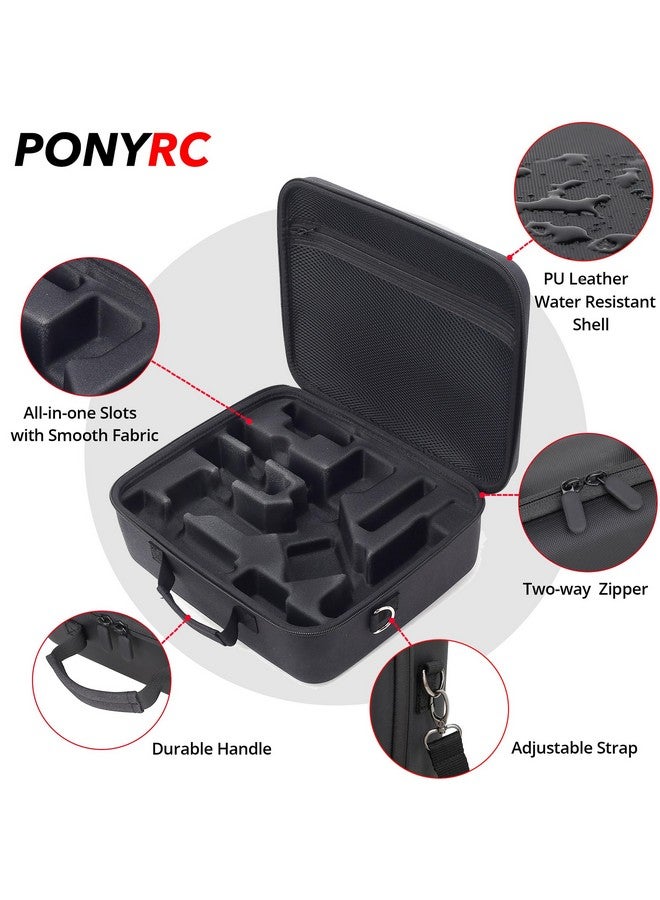 بوني ار سي حقيبة حمل Rs 4، حقيبة كتف محمولة مقاومة للماء من جلد البولي يوريثان، حقيبة سفر لـ Dji Ronin Rs 4/ Rs 4 Combo، مثبت وإكسسوارات خفيفة الوزن ذات 3 محاور - Image 4