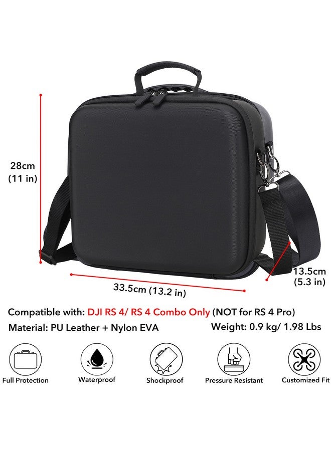 بوني ار سي حقيبة حمل Rs 4، حقيبة كتف محمولة مقاومة للماء من جلد البولي يوريثان، حقيبة سفر لـ Dji Ronin Rs 4/ Rs 4 Combo، مثبت وإكسسوارات خفيفة الوزن ذات 3 محاور - Image 5