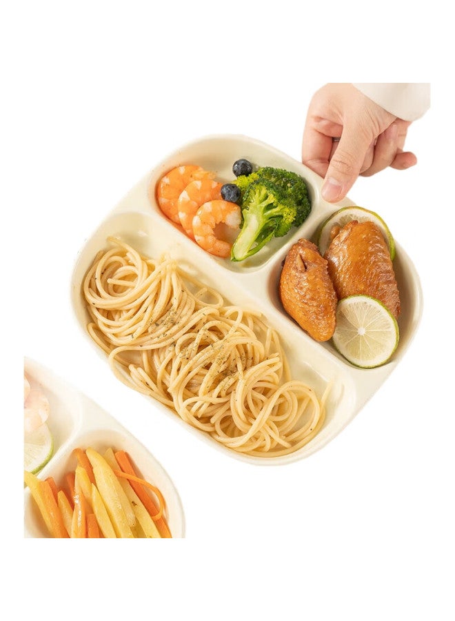 Caizhi Ceramic Divided Plate, Compartmented Plate, Student Breakfast Plate, Dumpling Plate, Fruit Plate, 211 Low-Fat Plate, Cz6968 - Image 2