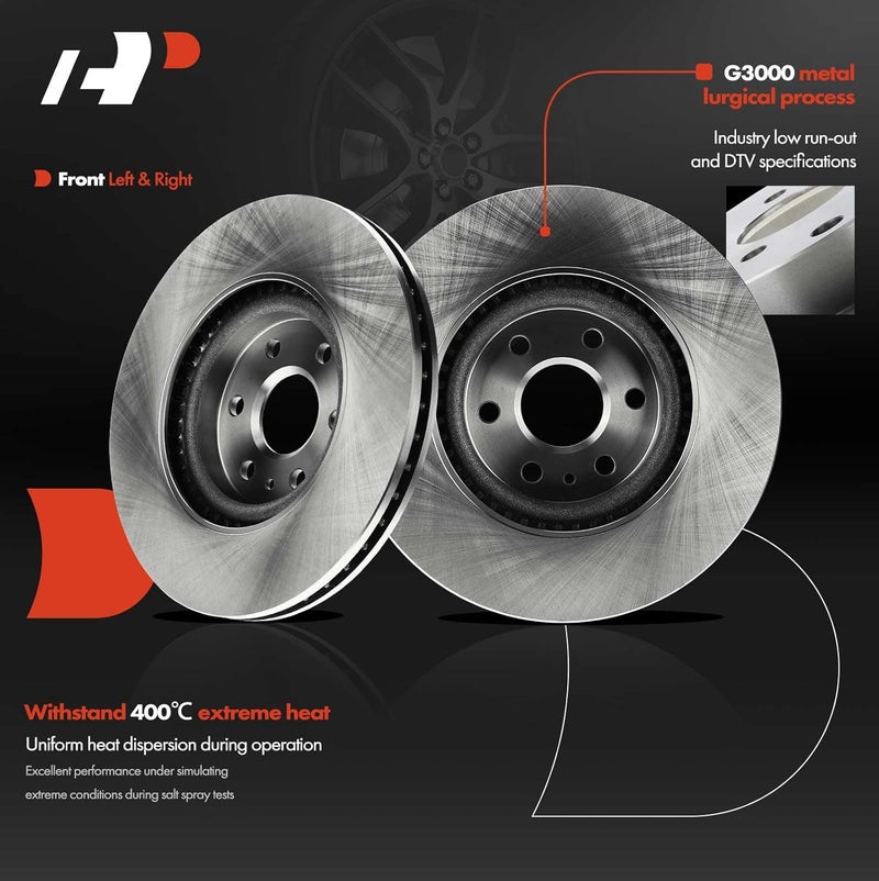 A-Premium دوارات فرامل قرص أمامية A-Premium لسيارات كاديلاك وساب - Image 3