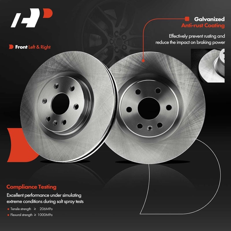 A-Premium دوارات فرامل قرص أمامية A-Premium لسيارات كاديلاك وساب - Image 2