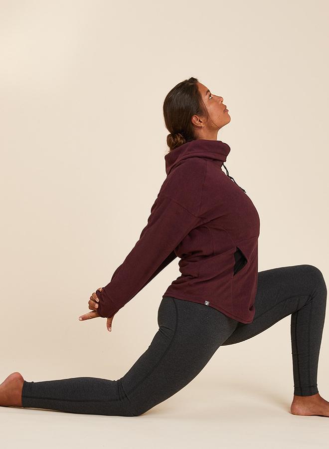 DECATHLON Women's Fleece Relaxation Yoga Sweatshirt - Image 2