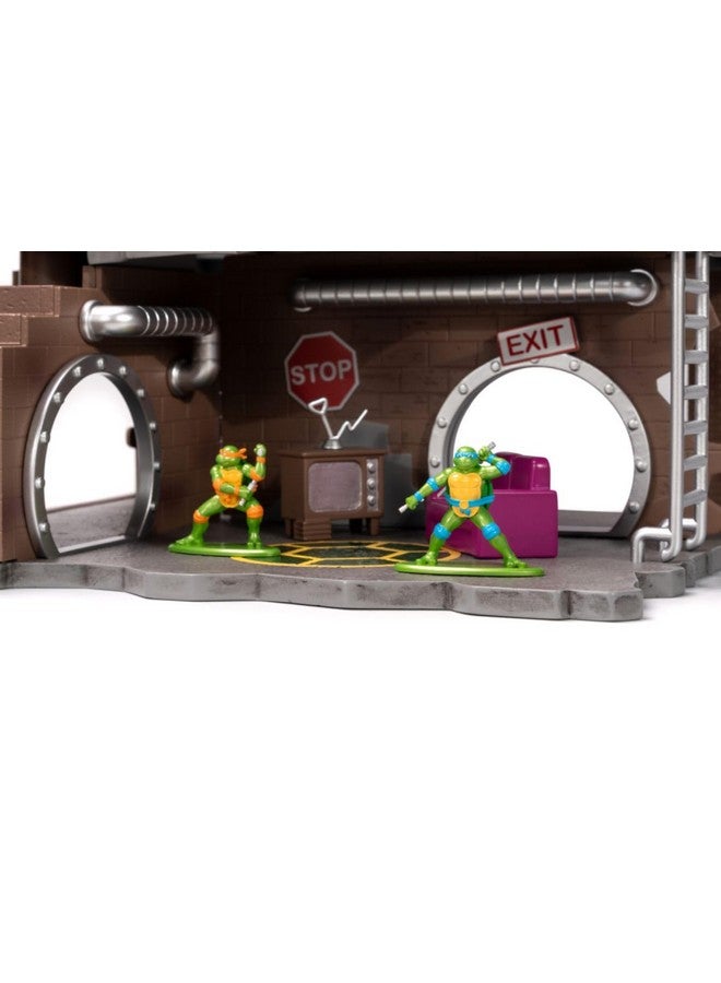 Jada Toys سلاحف النينجا المراهقون مشهد نانو من مخبأ السلاحف مع شخصيات قابلة للجمع مصنوعة من الصب، 1.65 بوصة، ألعاب للأطفال والبالغين - Image 5