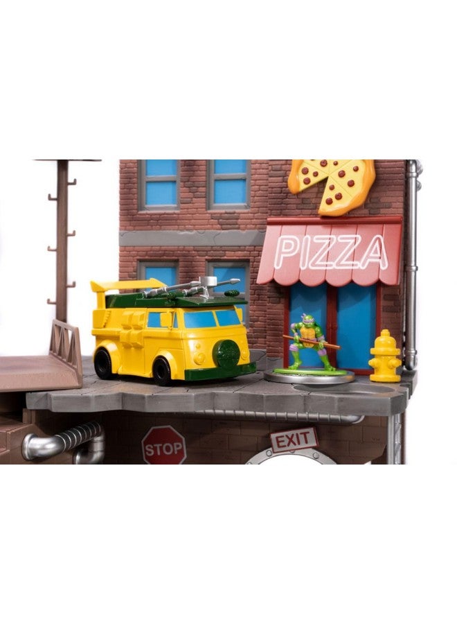 Jada Toys سلاحف النينجا المراهقون مشهد نانو من مخبأ السلاحف مع شخصيات قابلة للجمع مصنوعة من الصب، 1.65 بوصة، ألعاب للأطفال والبالغين - Image 4