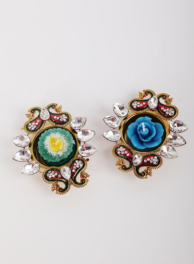 مدهور 2 حامل شمع فاخر مقاس 20 سم