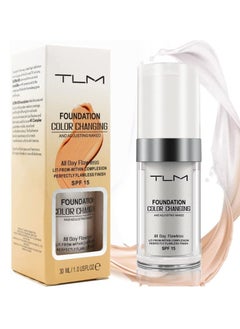 TLM TLM Smart Color-Adapting Foundation - Auto-Adjusting Liquid Makeup for Perfect Nude Match, Full Coverage  - Image 1