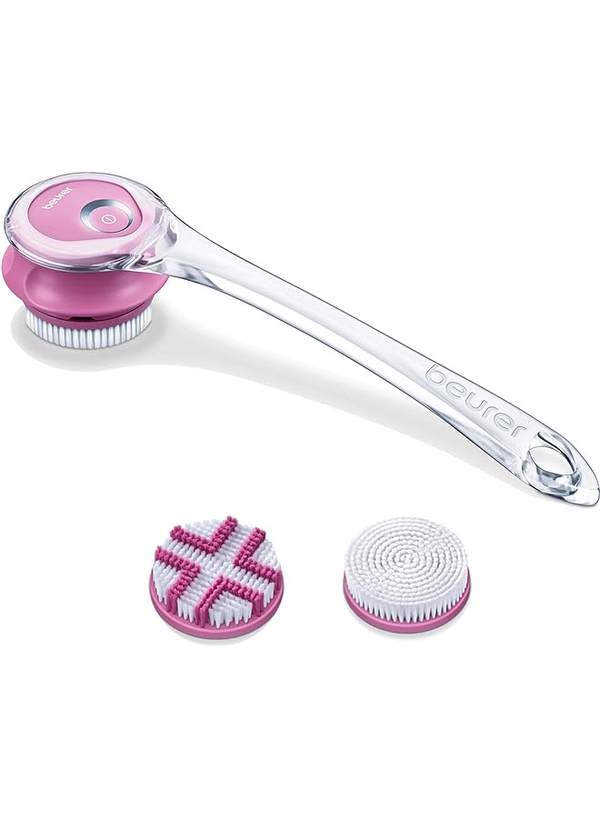 Beurer فرشاة جسم كهربائية Fc55 لفرك وتدليك البشرة، فرشاة تنظيف مقاومة للماء للاستحمام، لاسلكية وقابلة لإعادة الشحن، فرشاة دوارة للبشرة مع 2 ملحقات - Image 1