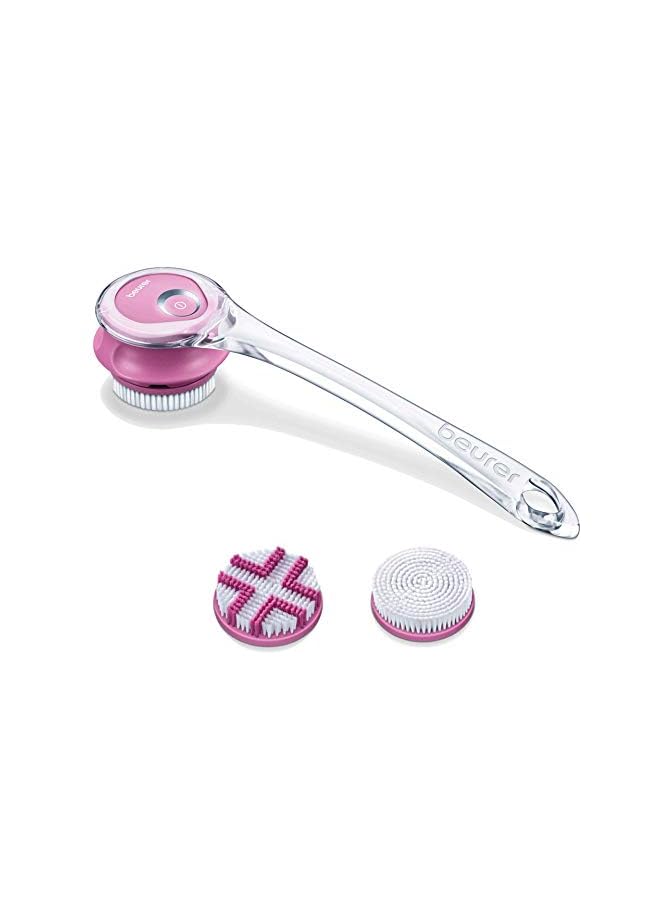 Beurer فرشاة جسم كهربائية Fc55 لفرك وتدليك البشرة، فرشاة تنظيف مقاومة للماء للاستحمام، لاسلكية وقابلة لإعادة الشحن، فرشاة دوارة للبشرة مع 2 ملحقات - Image 2