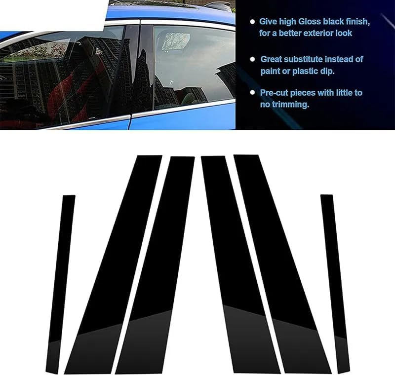 QASULER Car Window Pillar Posts for BMW 7-Series - Image 5