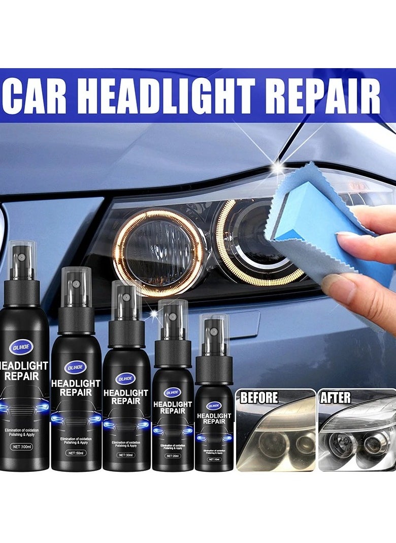 OUHOE Car Headlight Repair Fluid, Convenient Portable Auto Headlight Restoration Liquid, Long Lasting Innovative Headlight Repair Polish, Scratch Removal Spray for Head Light Lens, (1pc 20ml)  - Image 2