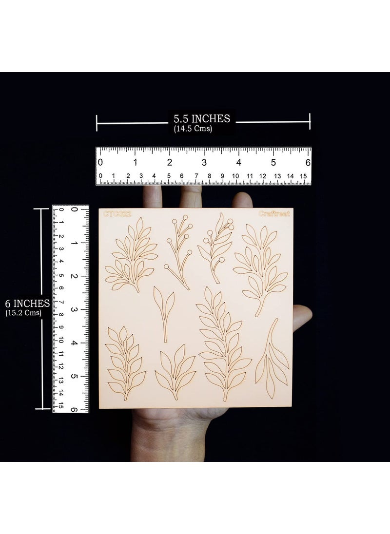 CrafTreat - Craftreat Laser Cut Chipboard - Foliage1 5.56"x6" | Embellishments for Art and Craft, Invitations, Home Decor, Card Making, DIY Projects, Mixed Media, and Scrapbooking - Image 1