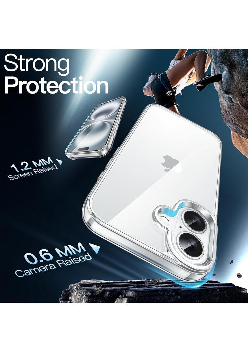 iPhone 16 Plus Case Cover Non-Yellowing Shockproof Bumper Phone Case Anti-Scratch Crystal Clear Back Cover For iPhone 16 Plus 6.7-Inch - Image 4