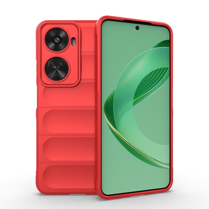 HuHa Protective Cover For Huawei nova 11 SE Magic Shield TPU + Flannel Phone Case(Red) - Image 1