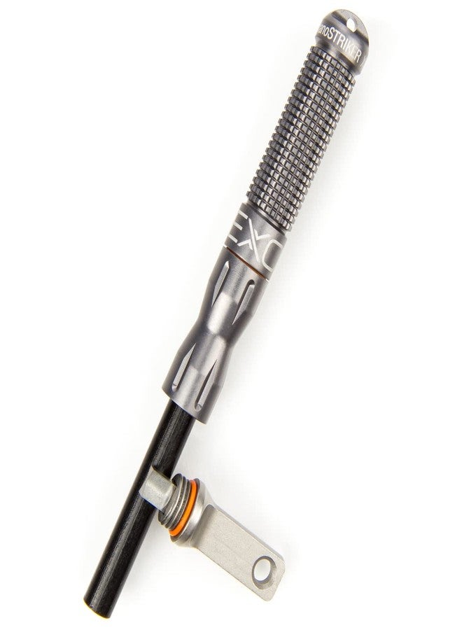 Exotac nanoSTRIKER XL Self Contained Ferrocerium Fire-Starter with Stainless Steel and Tungsten Carbide Striker, Waterproof 1/4 in. Ferro Rod Produces Up To 3,000 Fire-Starting Strikes - Image 1