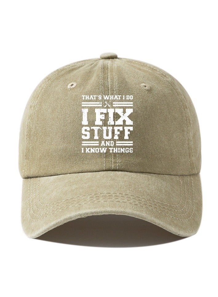 قبعة بيسبول كلاسيكية كلاسيكية رجالية قطنية كلاسيكية مغسولة وقابلة للتعديل، أفكار هدايا عيد ميلاد - Image 1