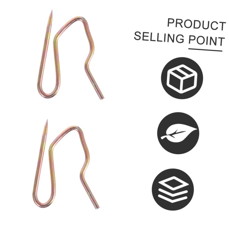 750 Pcs Curtain Pin Hooks Golden Metal Hanger Hooks For Curtain Rod Door Shower Drapery Slip - Image 4