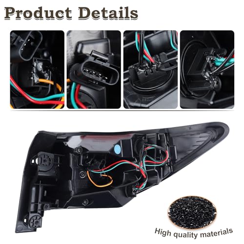 KAMDKI 1 Pair Tail Light Rear Lamp Compatible for 2013-2017 Chevy Traverse Left Driver And Right Passenger Side With Bulbs Both Lights 84266019 23301756 GM2804112 84266020 23301757 GM2805112 - Image 4