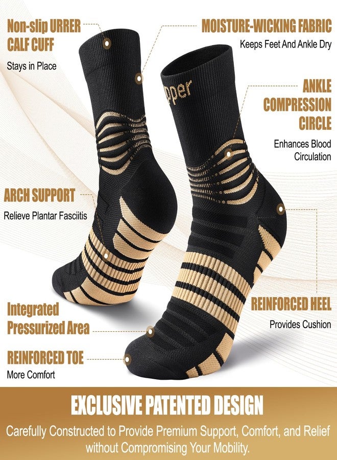 NEENCA Professional Copper Compression Socks, Medical Ankle Support Socks for Injuries Recovery & Pain Relief, Women & Men Circulation, Swelling, Runner, Travel, Pregnancy, Flying-1 Pair, 20-30 mmHg - Image 2