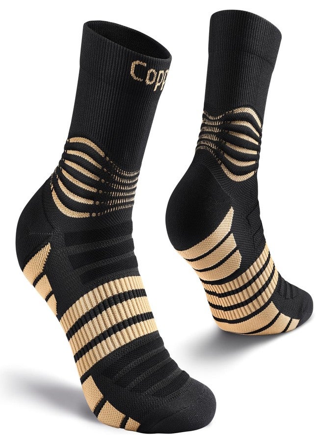 NEENCA Professional Copper Compression Socks, Medical Ankle Support Socks for Injuries Recovery & Pain Relief, Women & Men Circulation, Swelling, Runner, Travel, Pregnancy, Flying-1 Pair, 20-30 mmHg - Image 1