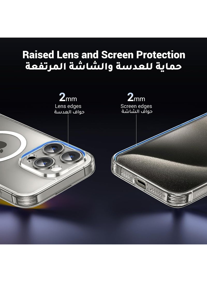 Concretization 15 Pro Max Magsafe Case, N52 Stronger Magnets, Shockproof Military-Grade Protection, Anti-Yellow  Anti-Scratch, Ultra Slim, Magnetic Magsafe Cover for iPhone 15 Pro Max 6.7-inch - Clear - Image 5