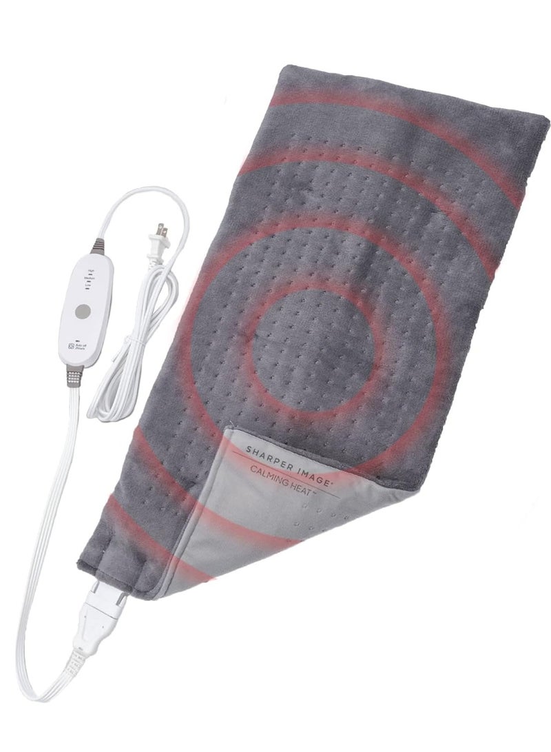 Calming Heat Massaging Weighted Heating Pad by Sharper Image - Electric Heating Pad with Massaging Vibrations, Auto - Off,12 Settings - 3 Heat, 9 Massage - Pain Relief - Image 2