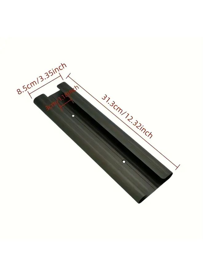 Black Under Cabinet Wine Glass Holder Aluminum Easy Install Home Bar - Image 3