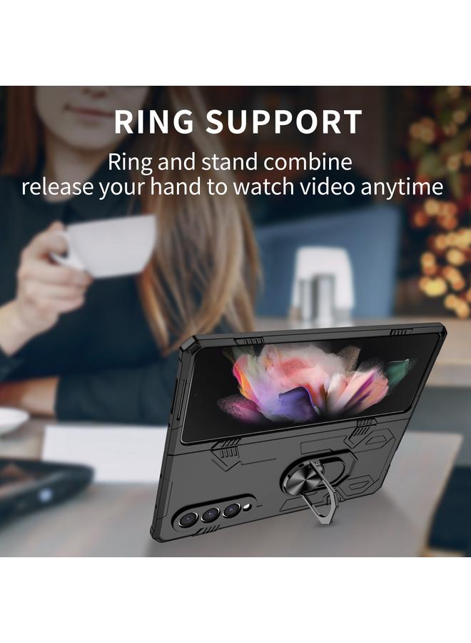 اس-توب جراب لهاتف Samsung Galaxy Z Fold3 5G، جراب هاتف غير لامع مقاوم للصدمات والأشعة فوق البنفسجية - Image 5