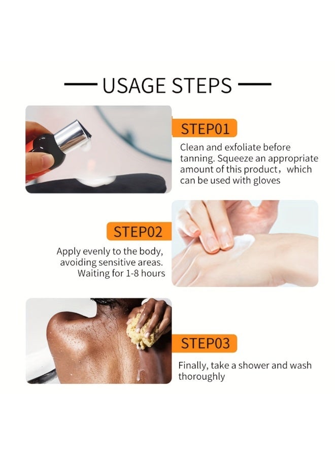 Hllozzi كريم تسمير مكثف بوزن 80 مل بنكهة البطيخ للرجال والنساء - يخلق بشرة برونزية - كريم تسمير مكثف للغاية - جل ناعم لتسمير البشرة - معزز كريم التسمير - كريم ذاتي التسمير لتسمير البشرة - تسمير بدون شمس - Image 5