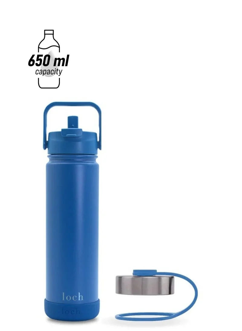 لوك زجاجة ليلية زرقاء أحادية اللون بسعة 650 مل