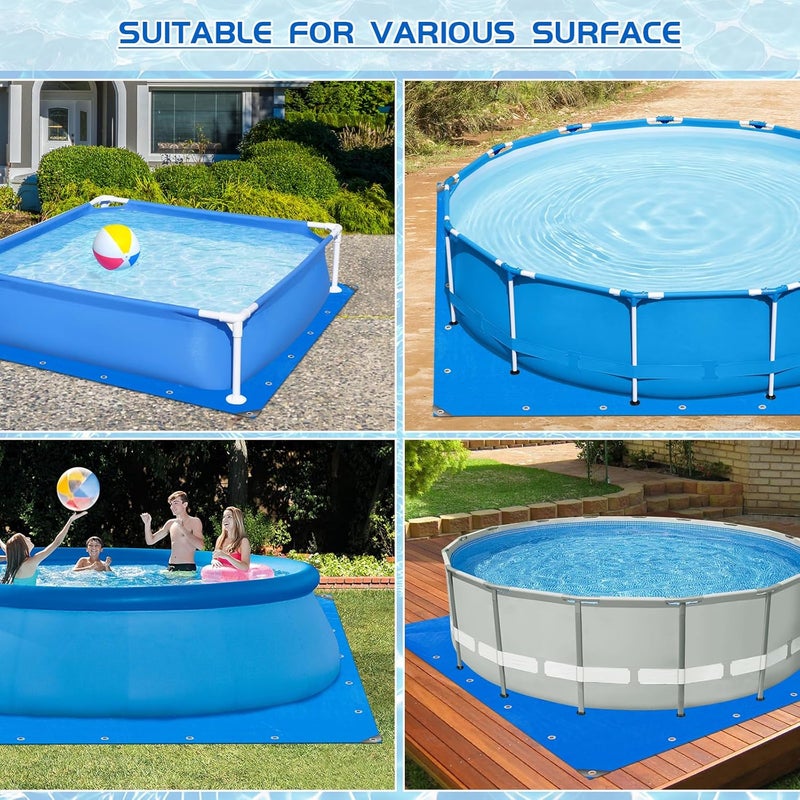 RGJ 21 Ft Pool Liner Pad for Above Ground Pools, Thickened Pool Mat Tarp for Under Pool, Dual-Color Pool Ground Pad Cloth Floor Mat for Pool Bottom, Puncture Protection & Extend Liner Life - Image 5