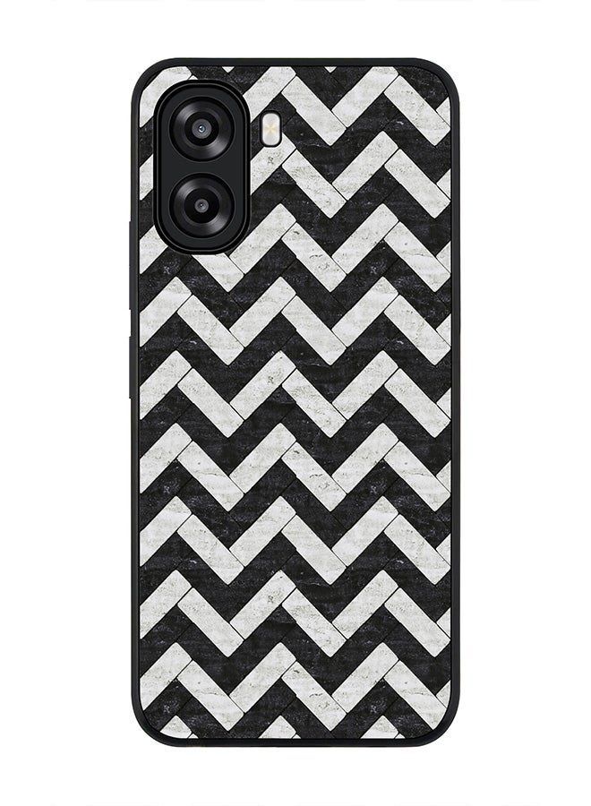 Stylizedd For Oppo A6x 5G / A6x 4G Case,Slim fit Camera Protection, Shockproof Thin Phone cover  - Chevron Tiles - Image 1