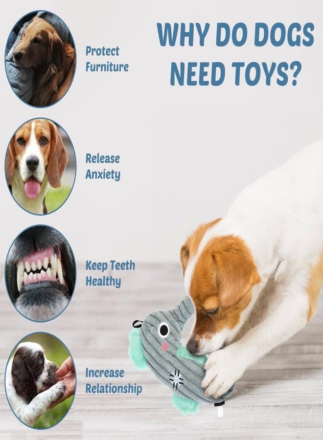 MiOYOOW Squeaky Dog Toy, Tough Plush Puppy Toy Stuffed Dog Chew Toy with Soft Fabric & BB Sound for Small Medium Dog - Image 5