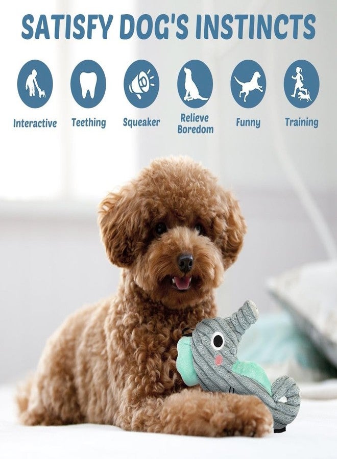 MiOYOOW Squeaky Dog Toy, Tough Plush Puppy Toy Stuffed Dog Chew Toy with Soft Fabric & BB Sound for Small Medium Dog - Image 4