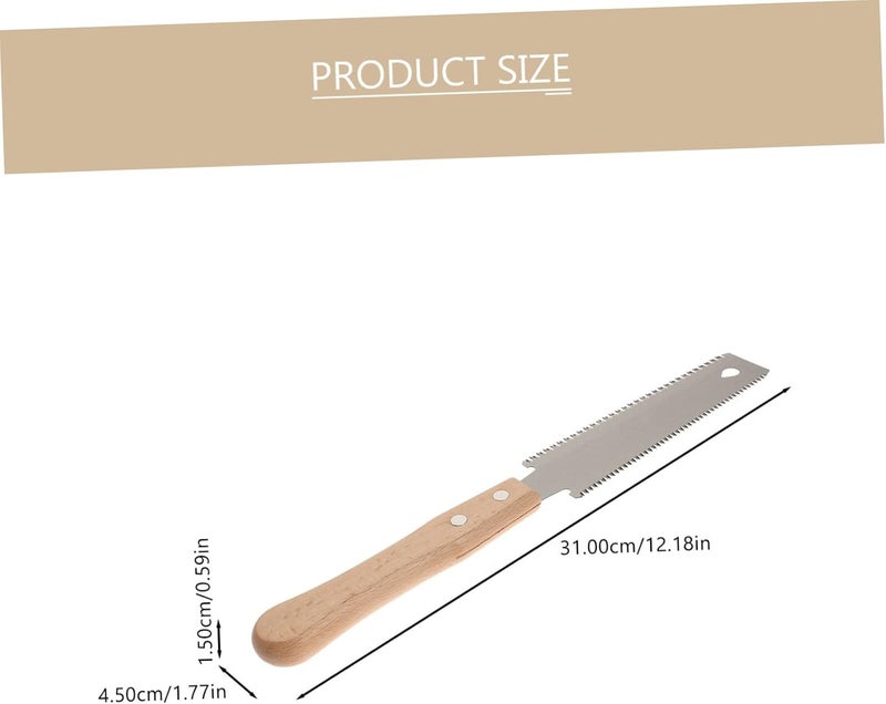 Uonlytech Double-sided Japanese Pull Saw Comfortable Wooden Handle for Woodworking and Tree Trimming Lightweight Hand Saw for Home and Garden Use - Image 2
