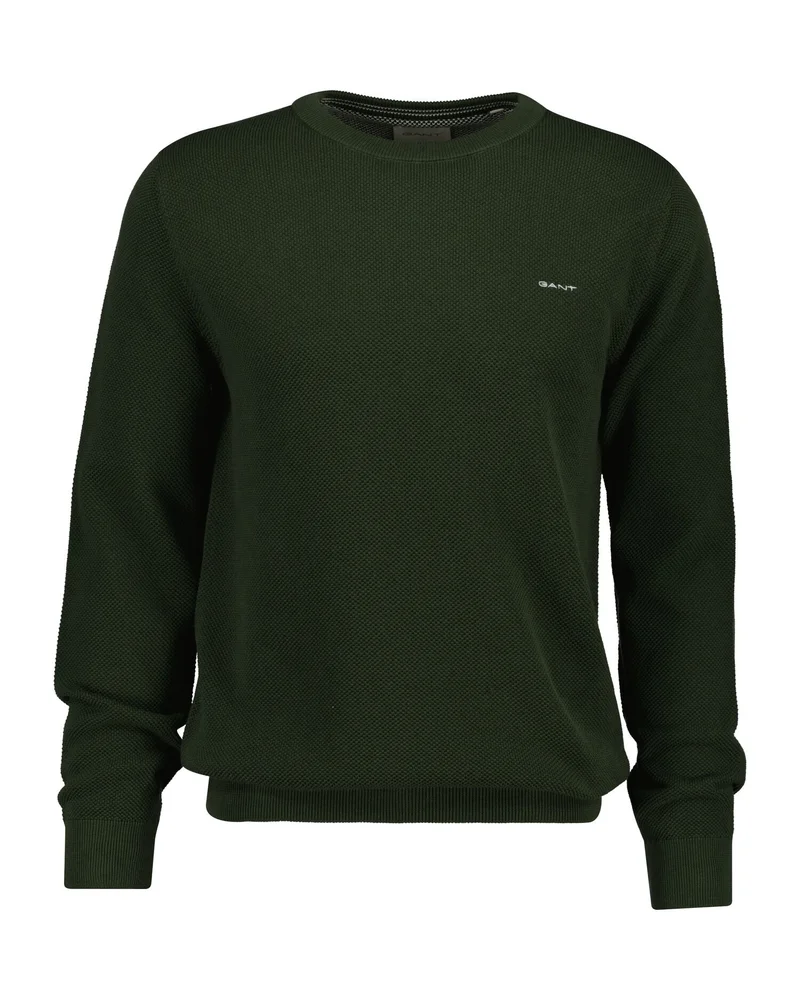 Gant Cotton Piqué Crew Neck Sweater
