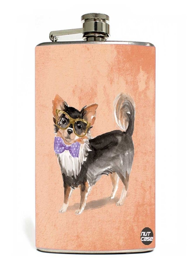 Nutcase Designer Hip Flask 9 Oz Nutcase - with Free Funnel Along - Good Boy - Image 1