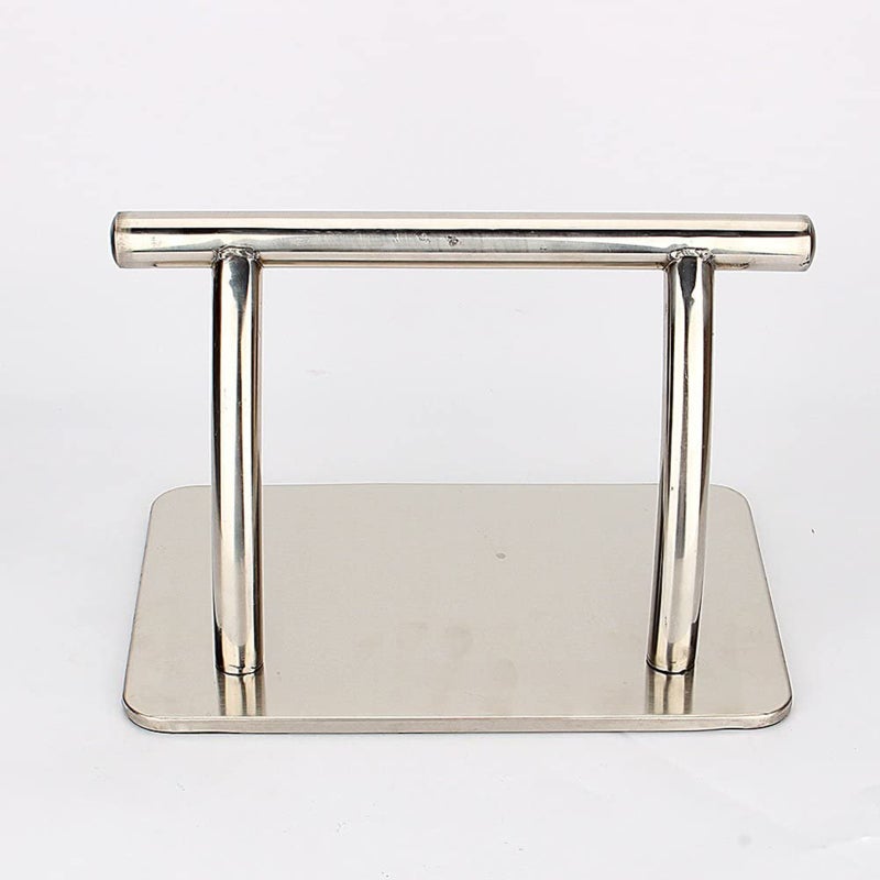 Stainless Steel Footrest: High-Quality Stainless Steel, Durable & Easy To Assemble - Modern Chic Design, Hand-Polished Shining Look Barber Footrest for Beauty & Hair Salon Use - Image 1