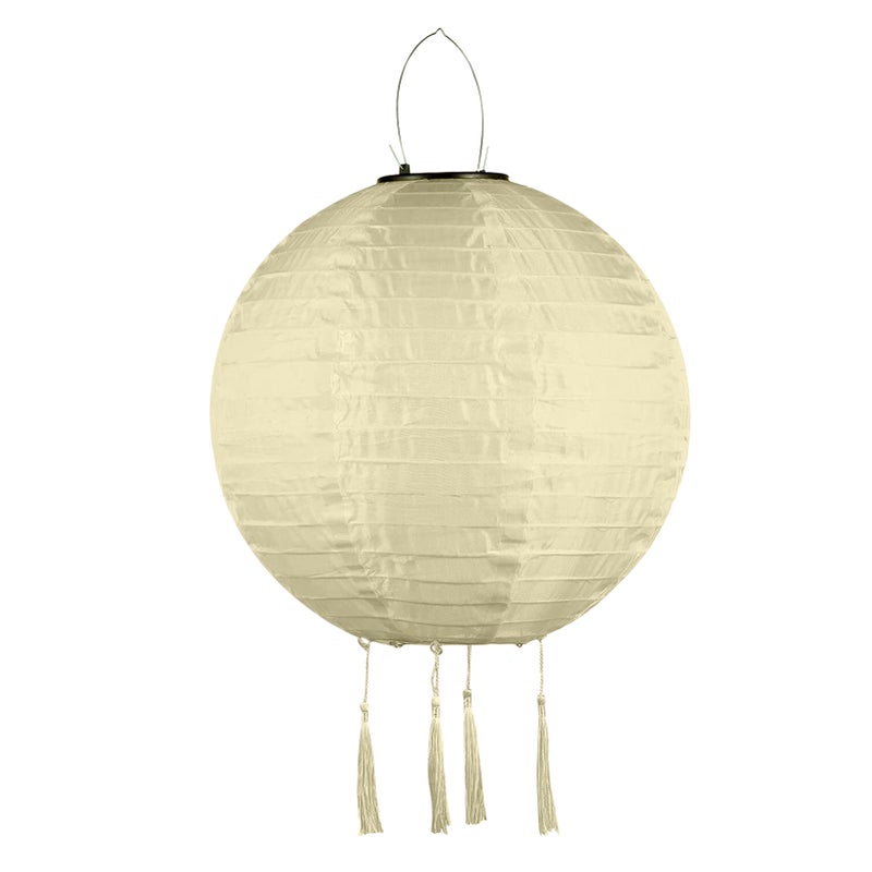 Solar Operated LEDs Outdoor Lantern Hanging Light Decorative Lantern 300mm/ 12inches IP65 Water Resistance Built-in 600mAh Rechargeable Cell for Garden Yard Patio Wedding Party Decoration - Image 1