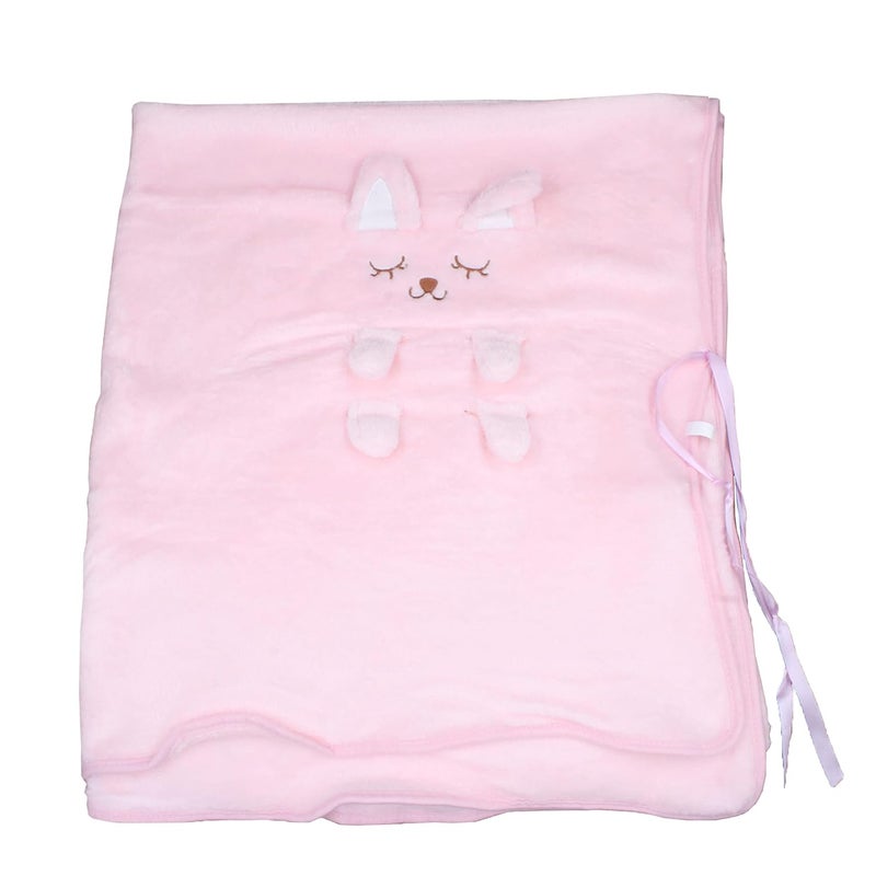 JADES Baby Quilt Ultra Soft Plush Lightweight Super Comfortable Baby Blankets Swaddle for Infant Toddler Pink Cat - Image 4