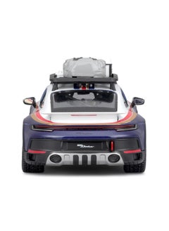 Bburago Bburago Porsche 911 Dakar Roughroads Diecast Model Car (1:24, Blue & White)  - Image 3