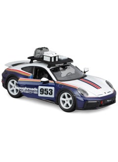 Bburago Bburago Porsche 911 Dakar Roughroads Diecast Model Car (1:24, Blue & White)  - Image 2