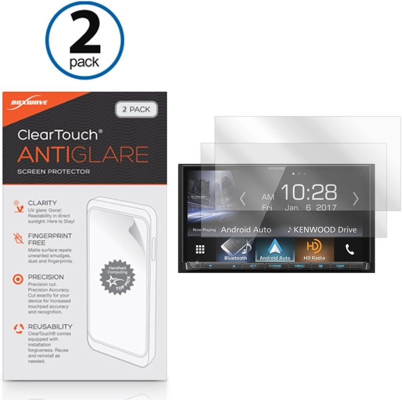BoxWave Screen Protector Compatible with Kenwood DMX7704S - ClearTouch Anti-Glare (2-Pack), Anti-Fingerprint Matte Film Skin - Image 2