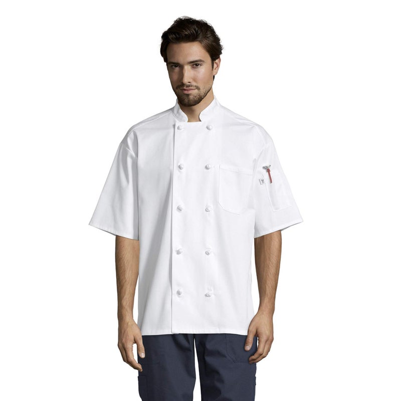 Uncommon Threads mens Monterey Chef Coat Shirt, White, Medium US - Image 5