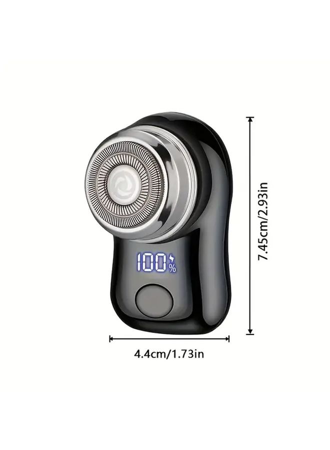 ماكينة حلاقة كهربائية للرجال زرقاء، شاحن سريع من نوع USB-C، ماكينة حلاقة لاسلكية، بطارية طويلة الأمد، ماكينة حلاقة للسفر - Image 4