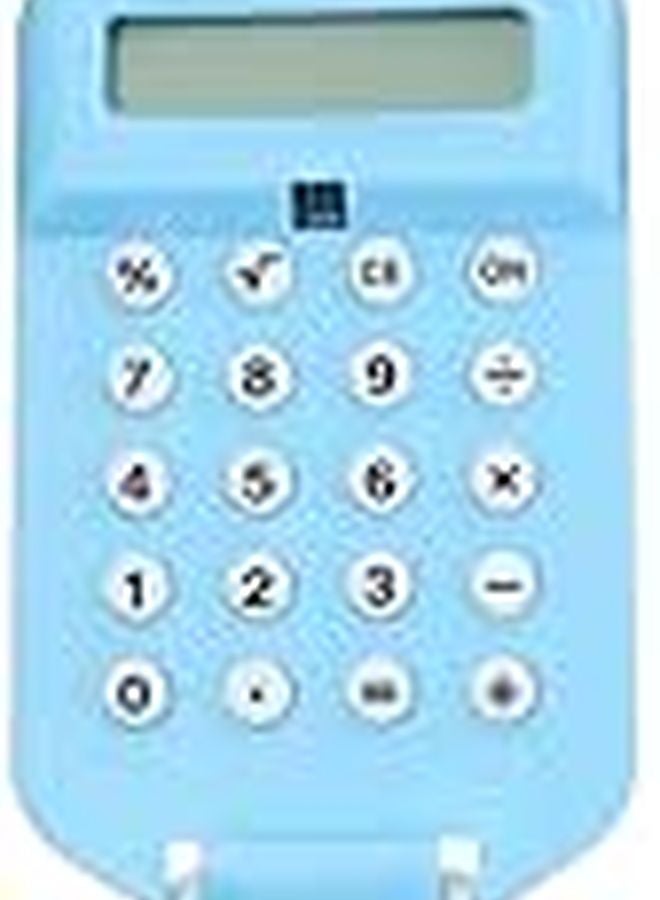 2Pcs Mini Portable Calculator for Students Blue Compact Plastic Accounting Counter with LCD Display - Image 1