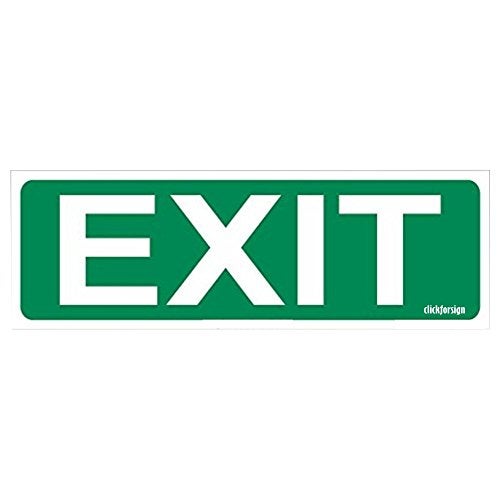 Clickforsign GID-EXIT-1 Glow In the Dark Exit Sign Board - Image 1