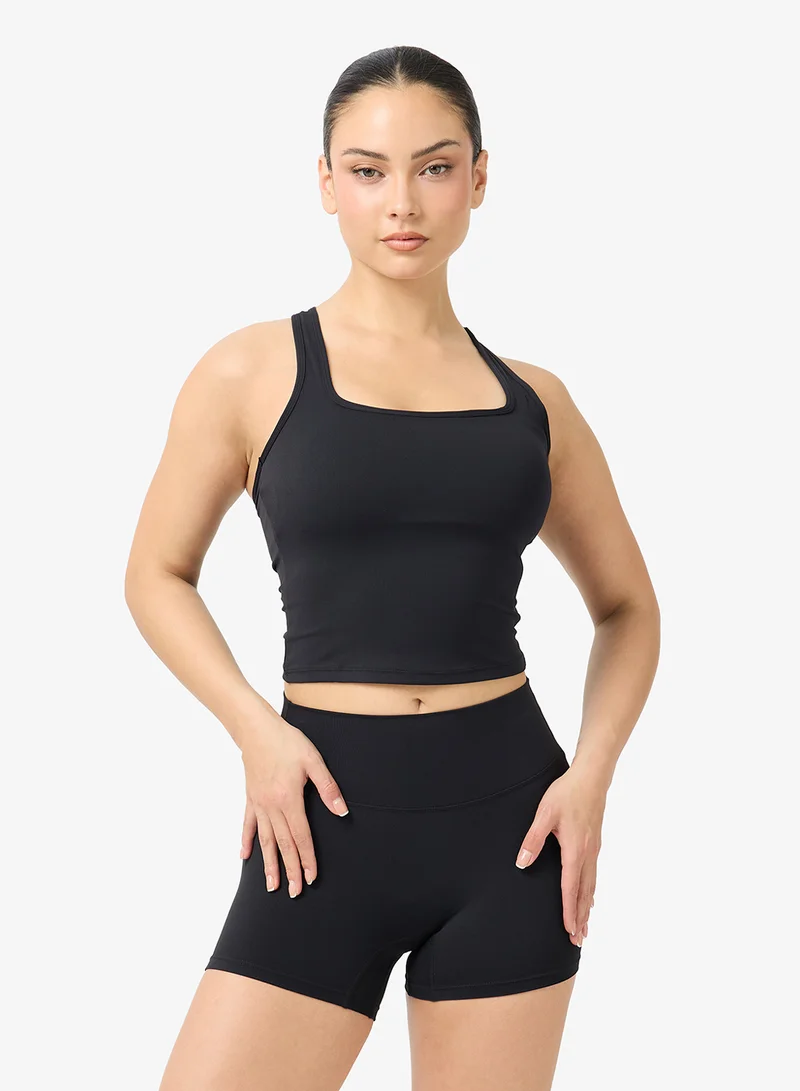 FRWD  Soft Touch Seamless Square Neck Tank Top & Short Set for Women | Best Price UAE