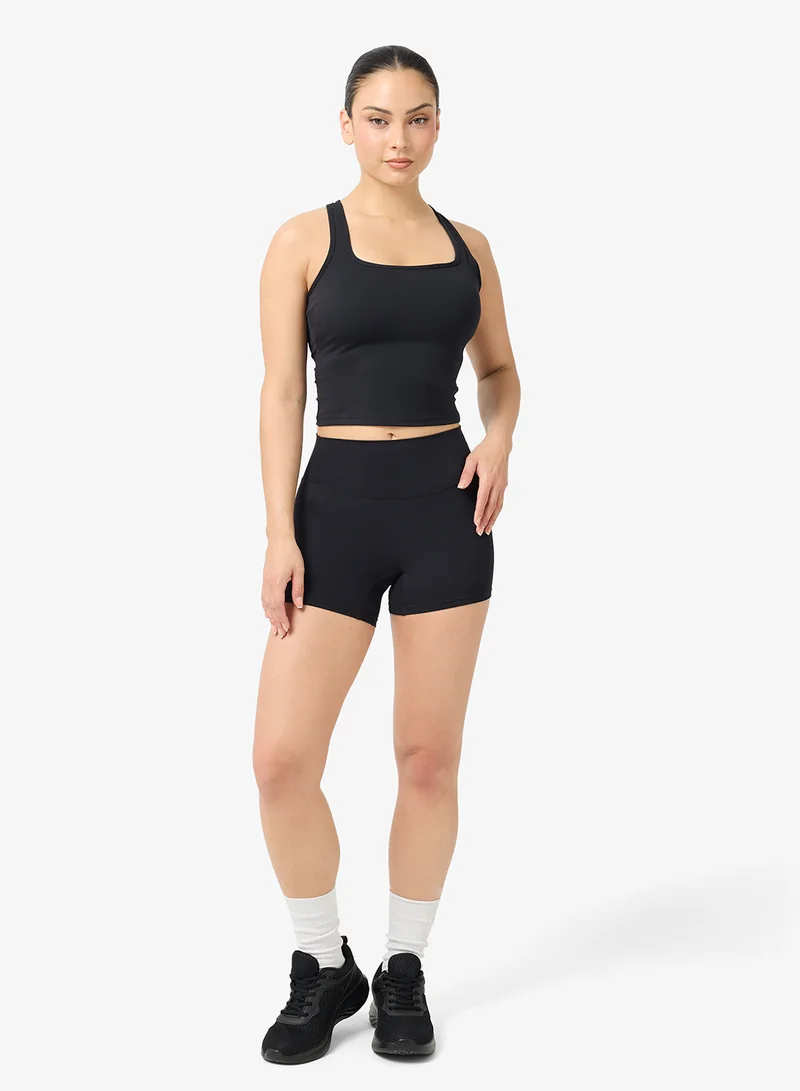 فورورد طقم تانك توب وشورت بياقة مربعة بدون خياطة بلمسة ناعمة