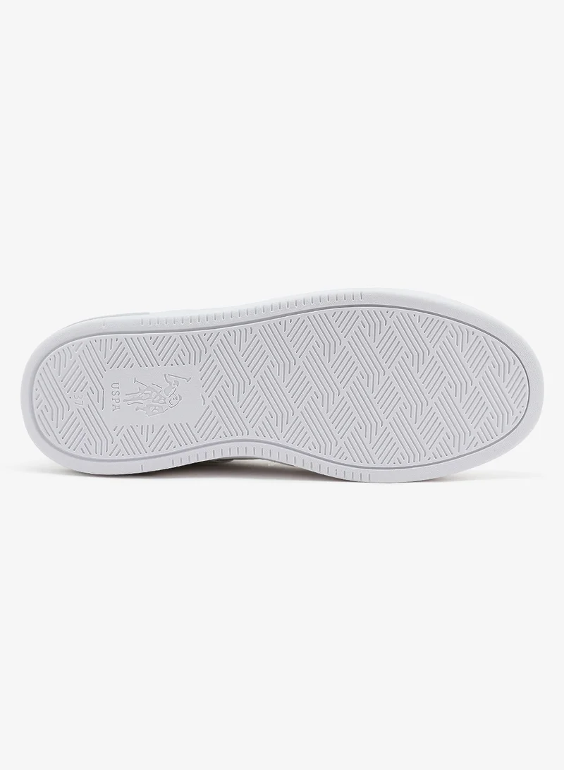 U.S. Polo Assn. white Women's White Low-Top Sneakers - Lightweight Modern Design Shoes for All-Day Comfort for Women | Best Price UAE