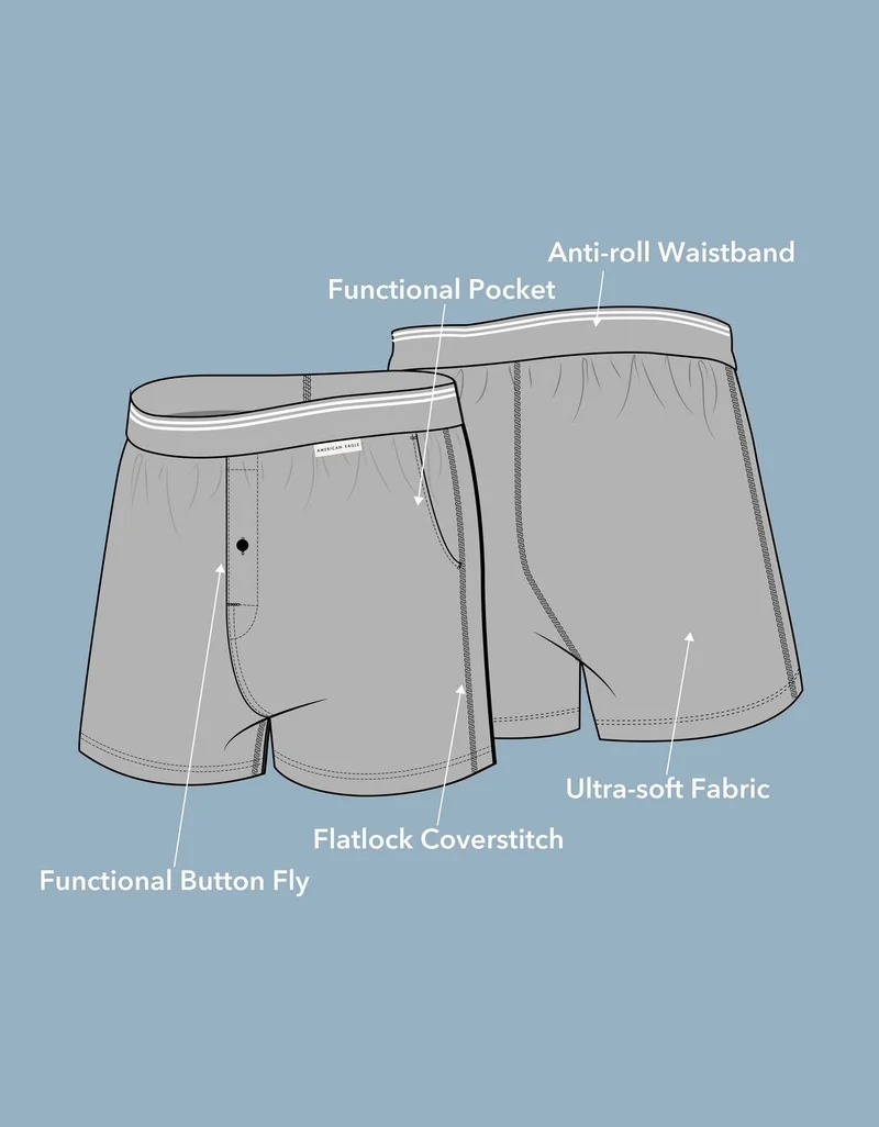 AEO Men's Stretch Boxer Short 3-Pack